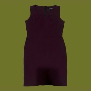 Lafayette 148 deep purple wool midi office dress size women’s 6
